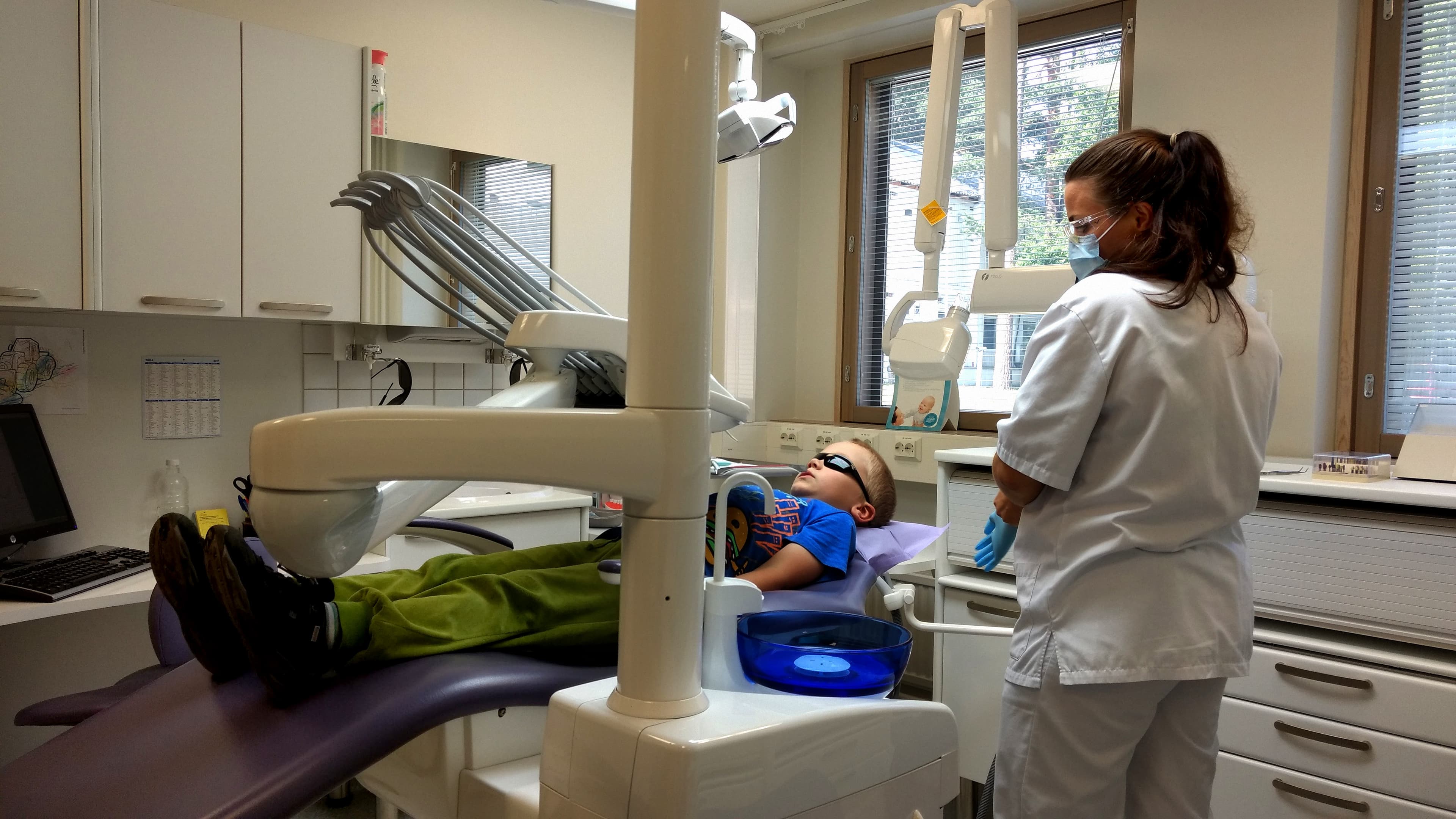 Interior of a modern Swiss-style dental clinic